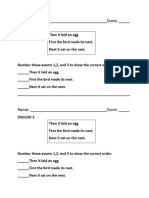 English Activity Sheets