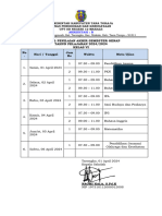 Jadwal Semester 2024 Kelas 6