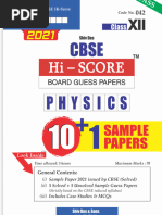 (WWW - Aiimsneetshortnotes.com) CBSE 2021 Pattern HI Score Class 12 Physics Sample