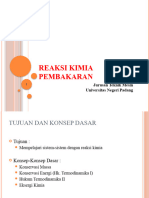 Reaksi Kimia Proses Pembakaran