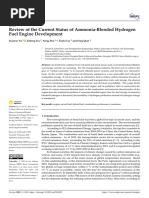 Energies: Review of The Current Status of Ammonia-Blended Hydrogen Fuel Engine Development