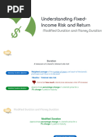 Slides Fixed Income Risk and Return Modified Duration and Money Duration