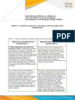 Anexo 2 - Matriz 1 - Listado de Aspectos Conocidos y Desconocidos de La Problemática Sandra Arguello