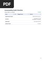 Sustainability Audit Checklist Sample Report SafetyCulture