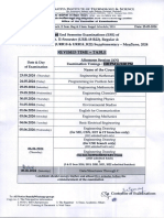 Revised ESE Time Table B.Tech II Semester