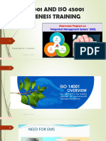 Intergrated ISO 14001 and ISO 45001 Awareness Training