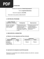 Control de Procesos II