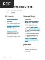 Unit 2 Mitosis and Meiosis