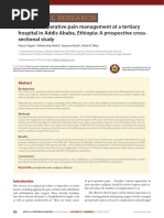 Post Operative Pain MGT Fitsum and Tekle