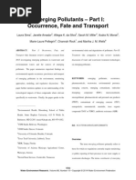 Emerging Pollutants Part I Occurrence, Fate and Transport