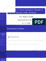 Order Statistics - Lecture 9