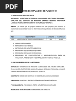 Informe de Ampliacion de Chalpon