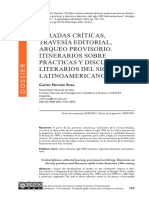 Miradas Críticas, Travesía Editorial, Arqueo Provisorio. Itinerarios Sobre Prácticas Y Discursos Literarios Del Siglo Xix Latinoamericano