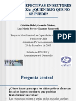 Escuelas Efectivas en Sectores de Pobreza