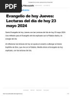 Evangelio de Hoy Jueves - Lecturas de Hoy 23 Mayo 2024