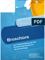 Broschüre Aufnahmetest