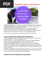 Energía Solar Fotovoltaica