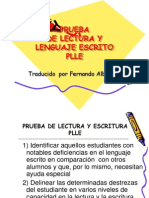 Prueba de Lectura y Escritura Plle