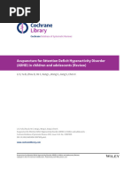 Acupuncture For Attention Deficit Hyperactivity Disorder (ADHD) in Children and Adolescents (Review)