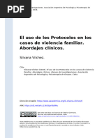 Silvana Vilchez (2018) - El Uso de Los Protocolos en Los Casos de Violencia Familiar. Abordajes Clínicos