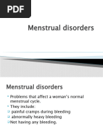 Week 3 Menstrual Disorders