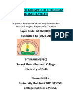 Project On Barriers To Growth of e Tourism in Rajhasthan