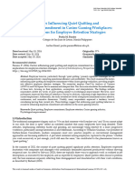 Factors Influencing Quiet Quitting and Employee Commitment in Casino Gaming Workplaces Implications For Employee Retention Strategies