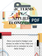 1.1 Basic Terms in Applied Economics