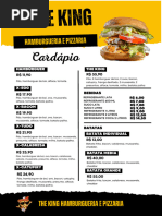 Cardápio Hambúrguer Moderno Amarelo Preto Menu