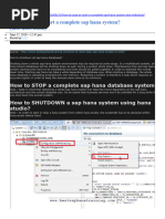Start and Stop SAP HANA