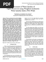 Assessment of Water Quality of Tighra Reservoir Using Weighted Arithmetic Water Quality Index (WA-WQI)