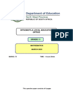 2023 Math Test Term 1