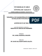 Protocolo de Tesis Desarrollo de Nanomateriales de Tio2 y Bifeo3 y Su Evaluacion Fotocatalitica