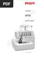 Pfaff Coverlock 4772 Sewing Machine Service Manual