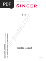 Singer S-18 Sewing Machine Service Manual