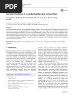 Corrosion Resistance of Co-Containing Maraging Stainless Steel