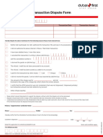 Transaction Dispute Form