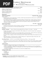 Vaibhav Bhatnagar Resume