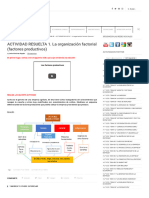 ACTIVIDAD RESUELTA 1. La Organización Factorial (Factores Productivos)