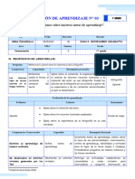 Sesión 3 - Reflexionamos Sobre Nuestras Metas de Aprendizaje - Com 1°