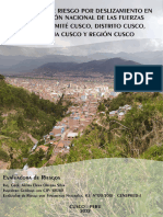 Evaluacion de Riesgos Por Deslizamiento en La Asociacion Nacional de Licenciados de Las Fuerzas Armadas Comite Cusco Distrito Cusco Provincia Cusco y