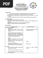 DETAILED LESSON PLAN IN PE 8 (Health Related Fitness Components)