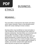 Project On Business Ethics