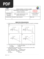 9569941-Class 10 - Science - Physics - Light - Reflection and Refraction-Part 2 - WS With Ans. - Vipina