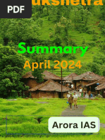 Kurukshetra Summary April 2024 in English