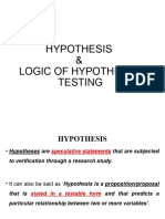 Topic 3. HYPOTHESIS AND ITS LOGIC PROCESS (2015-17)