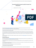 Planned Value (PV), Earned Value (EV) & Actual Cost (AC) in Project Cost Management