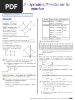 Annales Sur Les Matrices