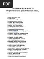 Lista de Aprobados