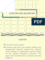 Lecture Auditor and Secretary